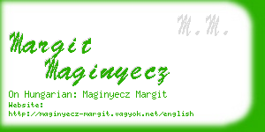 margit maginyecz business card